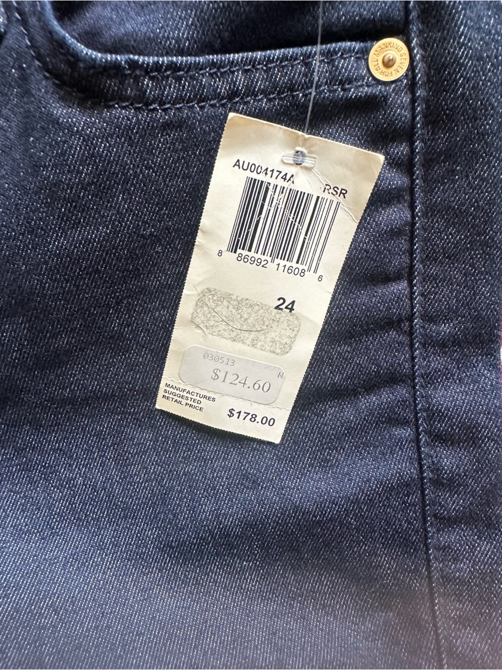 7 For All Mankind High-Rise Dark Indigo Women's Jeans - Picture 4 of 7